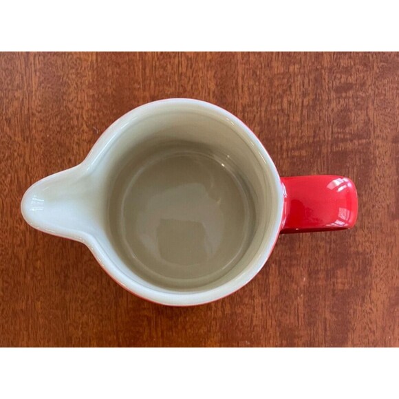 Le Creuset Stoneware Signature Cream and Sugar Set Cerise Cherry Red NEW - Picture 9 of 16